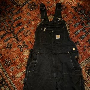 Carhartt Men’s Overalls Black 34x32